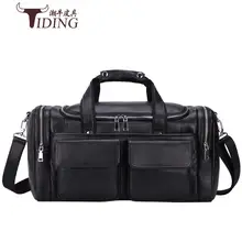 Дорожная сумка, мужская повседневная сумка-тоут, ручная сумка, большая вместительность, натуральная кожа, мужская сумка, деловая дорожная сумка через плечо