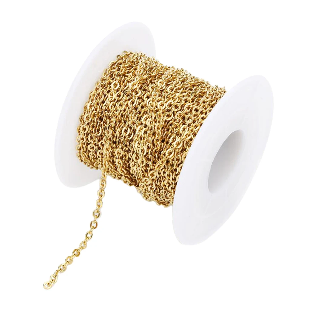 

10 Yard DIY Steel Cable Open Link Jewelry Making Chain Accessories
