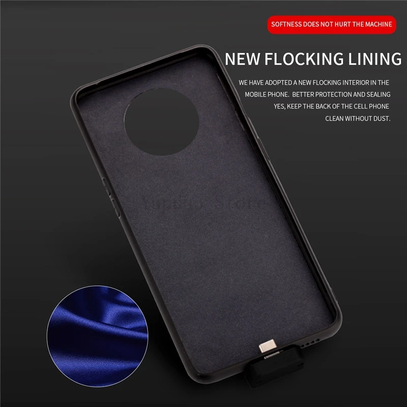 1+7T Slim shockproof Battery Charger Case For Oneplus 7T 1+7t Extended power bank Case Back clip battery Cover 5000mAh