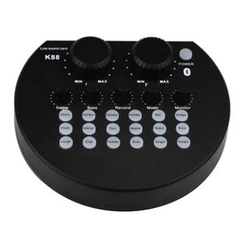 

USB Computer Music Recording Audio Mixer Bluetooth For Live Streaming Multifunction Broadcast Karaoke External Sound Card