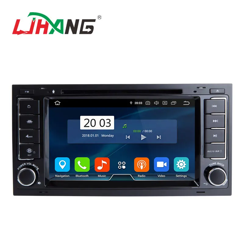 LJHANG 7 дюймов Android 9,0 автомобильный dvd-плеер для Фольксваген туарег Т5 транспортер wifi Мультимедиа gps стерео 2 Din автомагнитола RDS - Цвет: RAM 4GB ROM 64 GB