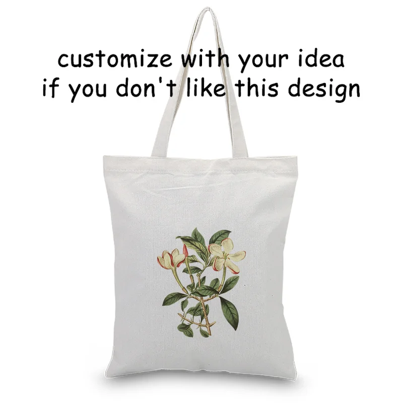 Цветок сумки из натуральной кожи Сумка-тоут сумка Применение канва для DIY хозяйственная сумка эко многоразовая утилизация текст на каждый день на заказ Печать логотипа