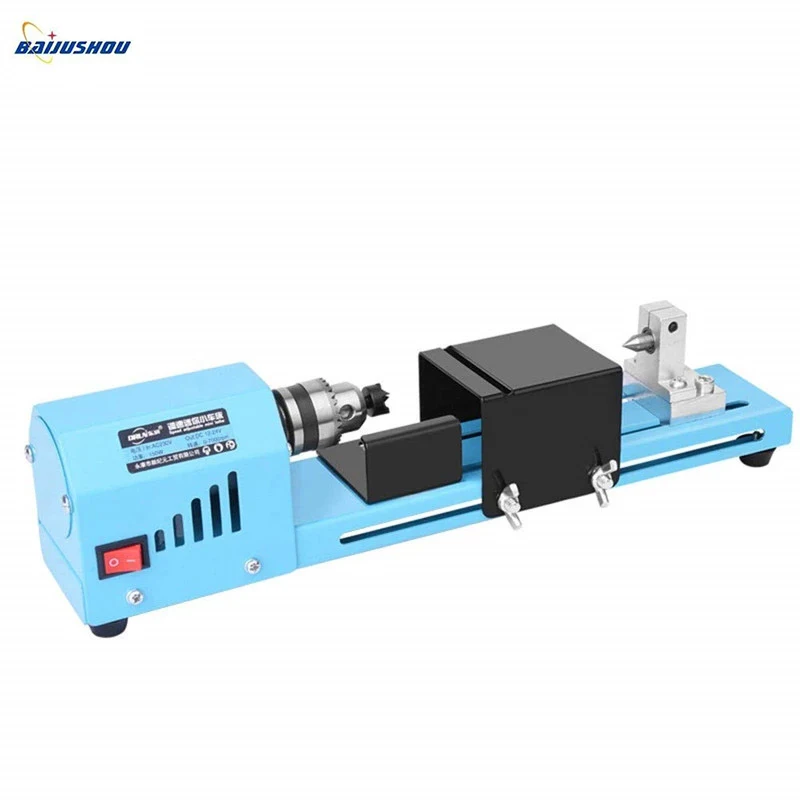 

Mini Wood Lathe Machine DIY Woodworking Miniature Buddha Pearl Lathe Grinding Polishing Beads Wood Drill Rotary Tool 12-24VDC