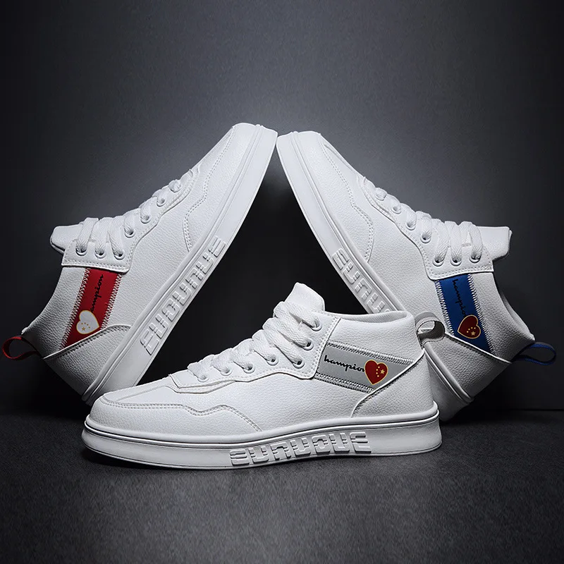 

Autumn Hight-top MEN'S SHOES Versatile Students Board Shoes INS Dad Shoes Hip Hop Street Sports Trendy Shoes Casual White Shoes