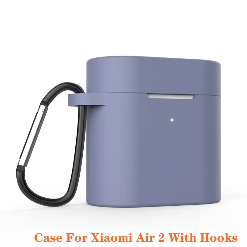 Чехол для Xiaomi Mi Air 2 TPU полный Чехол для Airdots Pro 2 TWS беспроводные Bluetooth наушники защитные аксессуары с крючками - Цвет: 04 With hooks