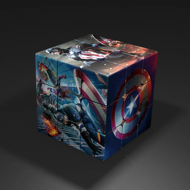 3x3x3 магический куб marvel Железный человек коллекционный куб счастливые рождественские подарки Персонализированное изображение DIY Cubo magico коллекция neo cube - Цвет: Captain America