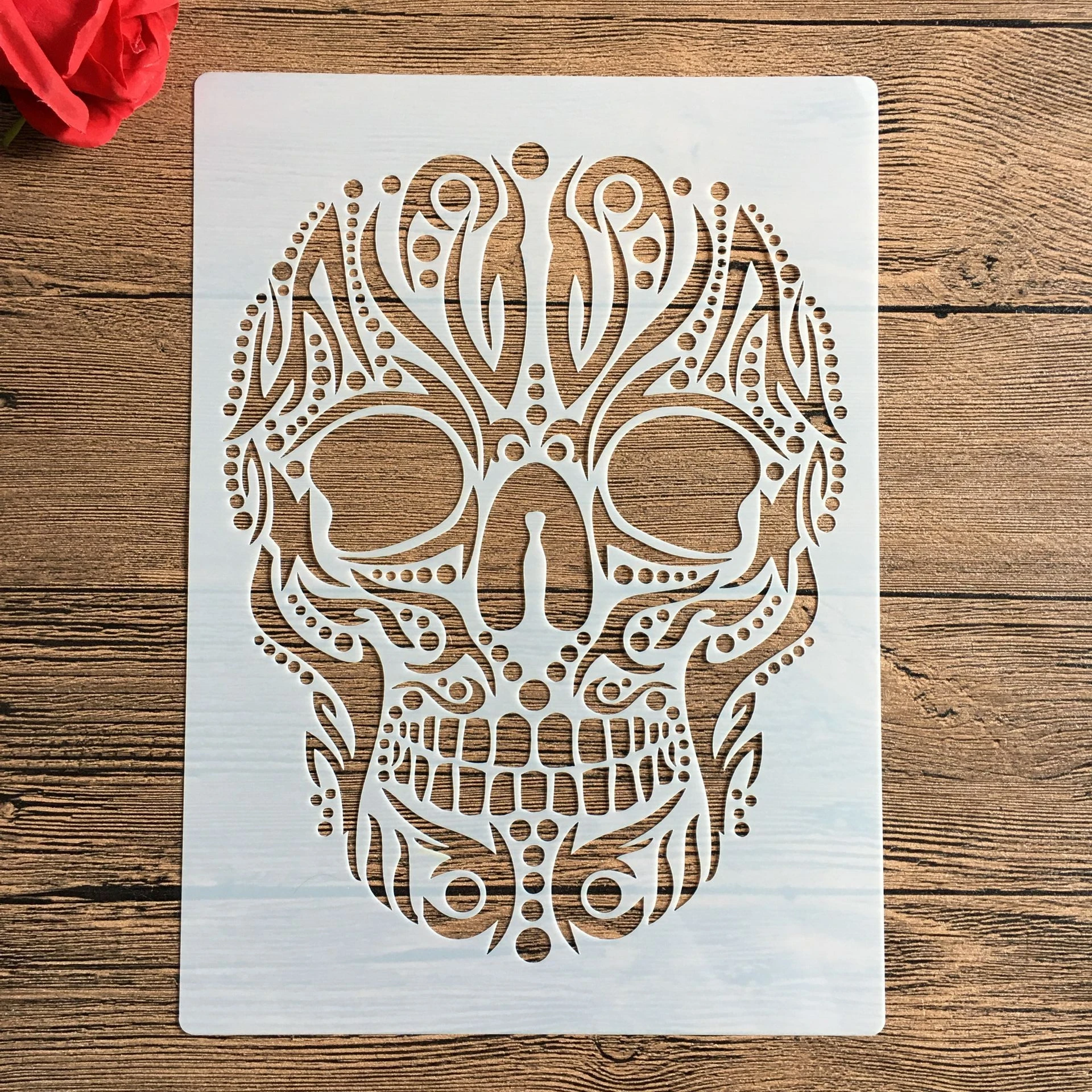 

A4 29 * 21cm Skull DIY Stencils Wall Painting Scrapbook Coloring Embossing Album Decorative Paper Card Template,wall