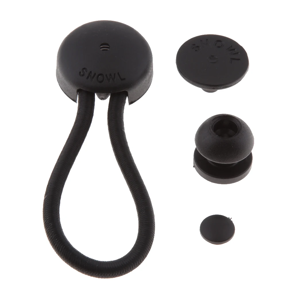 3pcs Black Ball Bungee Bungie Cord Tarp Tie Down Strap Canopy NEW