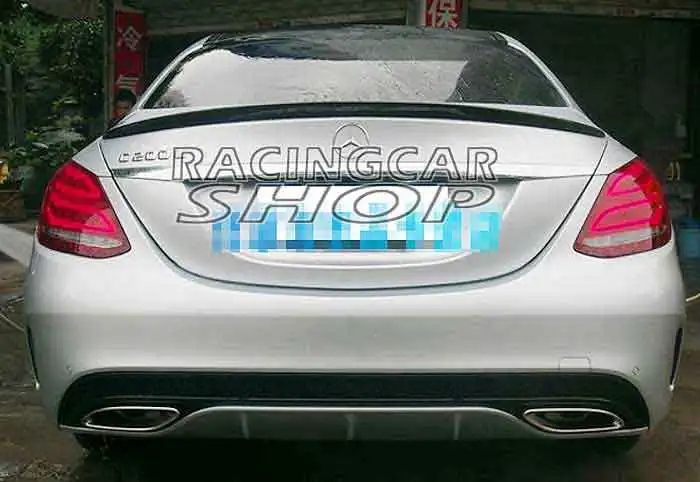Реальные корпус из углеродного волокна для губ спойлер для Benz W205 c-класса C200 C260 C300 C400 2014UP M034
