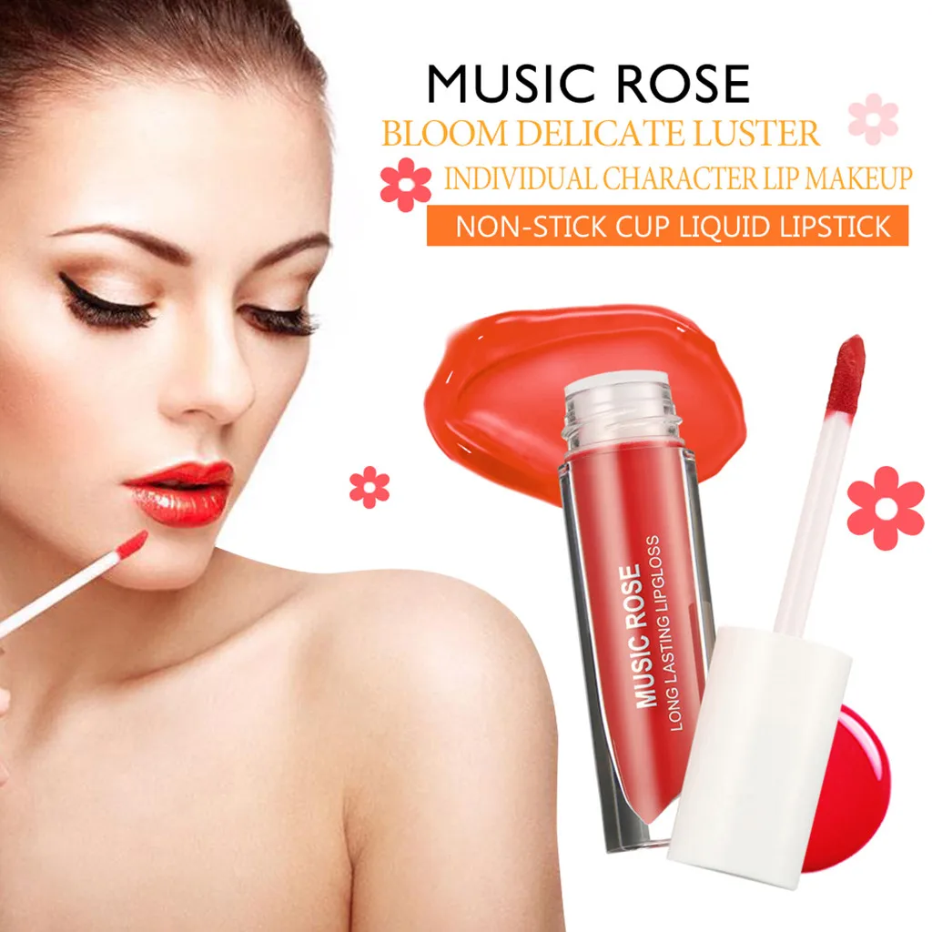 

New 24 color matte non-stick cup does not fade lip gloss makeup lipstick matte lipstick lasting waterproof liquid maquiagem 50*