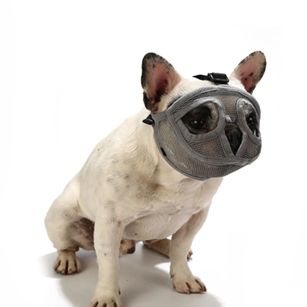 Короткий намордник для собак для домашних животных удобный регулируемый ошейник для собак Французский Бульдог-Мопс рот намордник собака контроль лая Контрольное устройство
