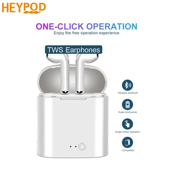 

HEYPOD i7s TWS Wireless Earpiece Bluetooth Earphones Music Mini Earbuds Wireless Headphones with Charging Box For iPhone Xiaomi