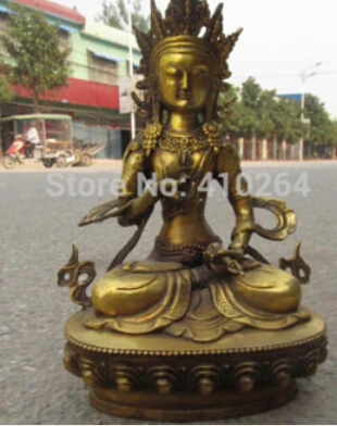 Статуя Будды Амитаюса Бодхисаттвы Гуань Инь Кван-Инь 8 дюймов бронзовая