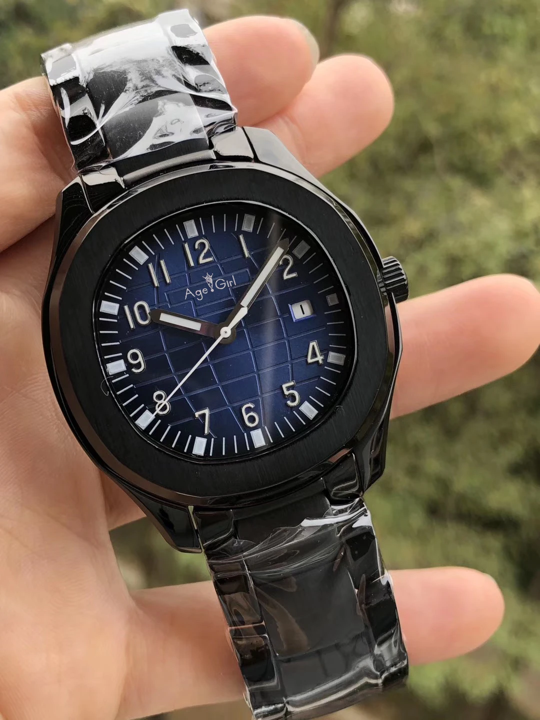

Luxury Brand New Automatic Mechanical Men Watch Sapphire Full Black Blue Iiron Transparent Glass Back Watches Limited Sport AAA+