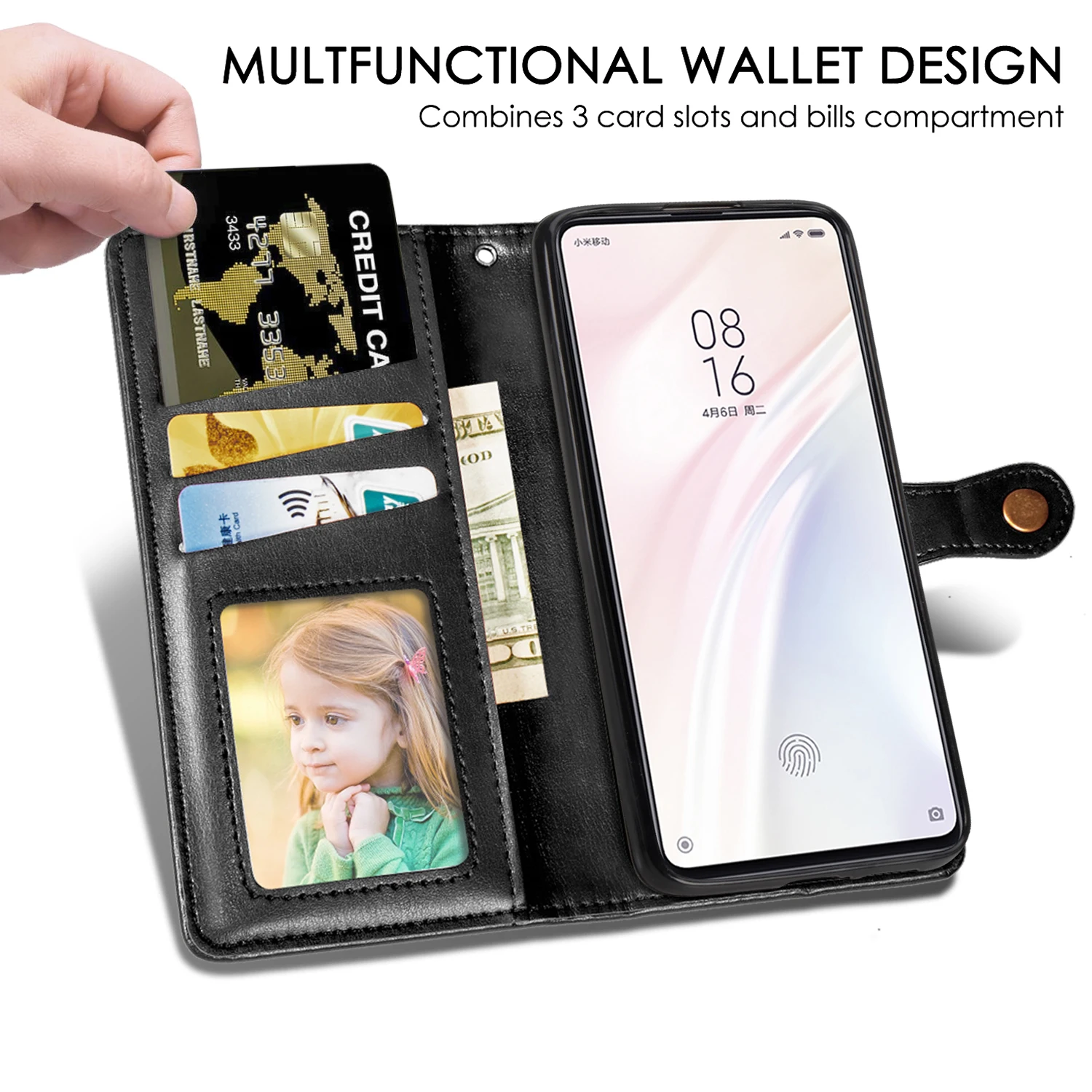 Роскошный кожаный чехол-кошелек для Xiaomi mi A3 Lite CC9 CC9E 9T Pro Red mi K20 Pro 5 Plus 6 6A 7 Pro Note 4 4X5 7 Pro откидная крышка