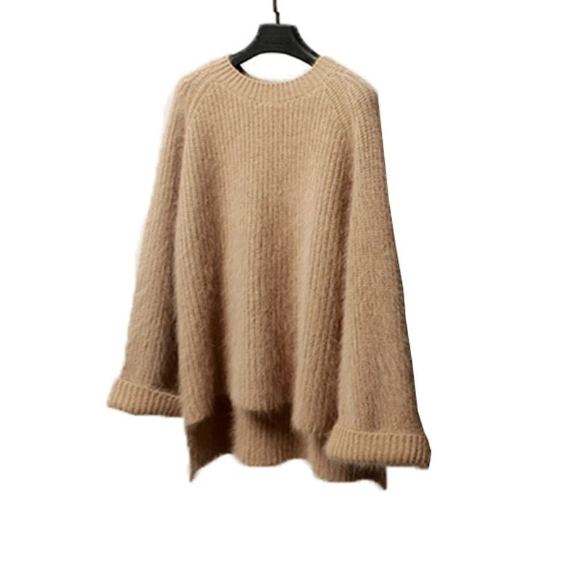 Свитер кашемир с норкой и пуловеры для женщин Осень Зима мягкий свитер Половина Водолазка Женские базовые пуловеры