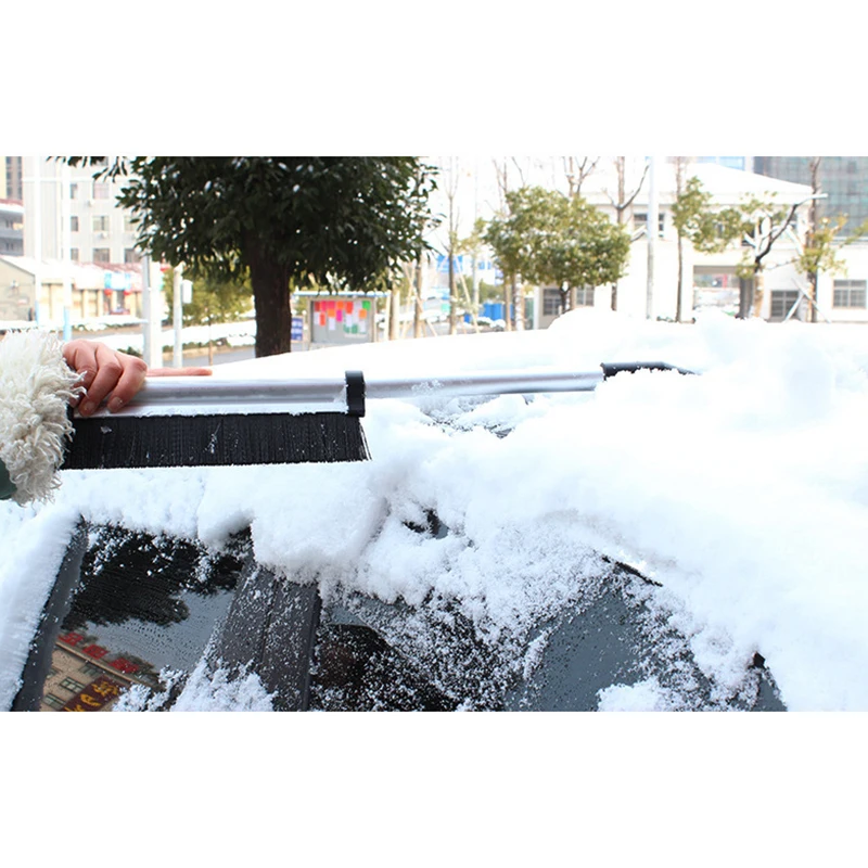 Автомобильный 2-в-1 лобовое стекло удаление снега автомобиля щетка для снега скребок для льда Мороз веник очиститель телескопические автомобилей Аксессуары Портативный