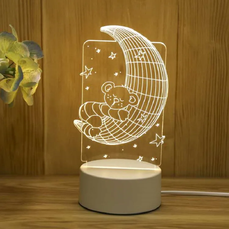 Новинка 2019 ночной 3D светильник креативный акриловый подарочные лампы украшения