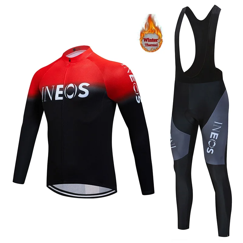 Ineos2019 Мужская велосипедная майка для велоспорта, одежда для горного велосипеда, Теплый Бархатный Костюм