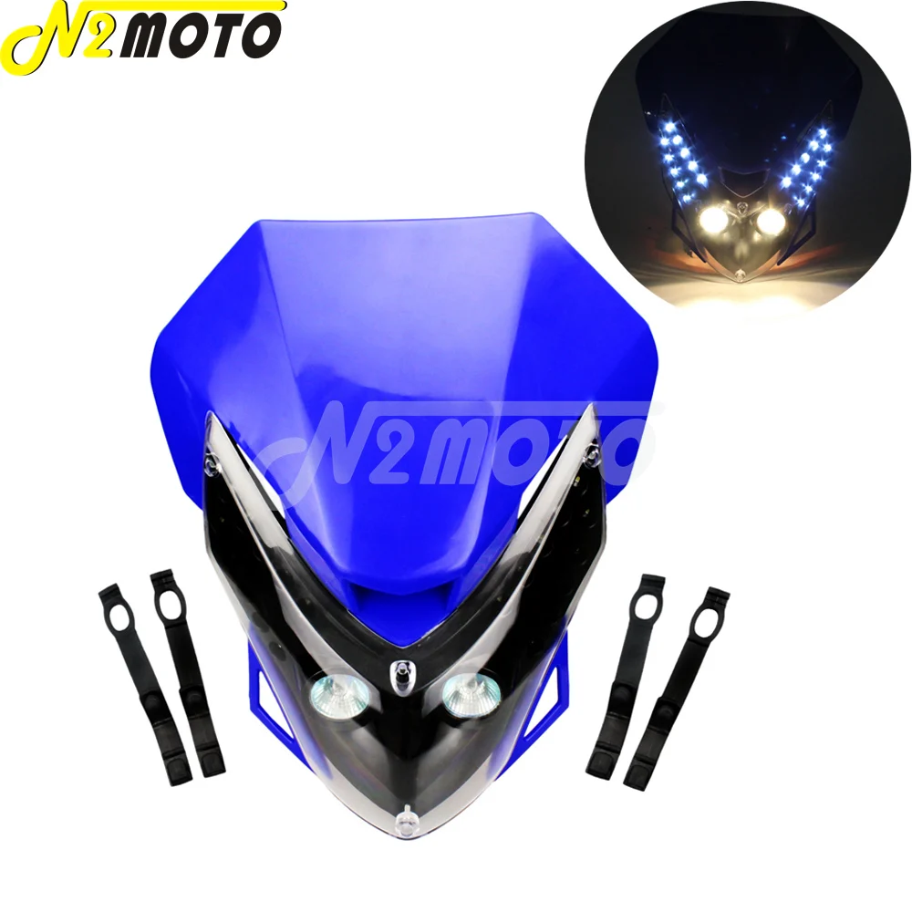 12V 35W фары для мотоцикла LED Vision передние обтекатель Универсальный Для Honda Kawasaki Suzuki