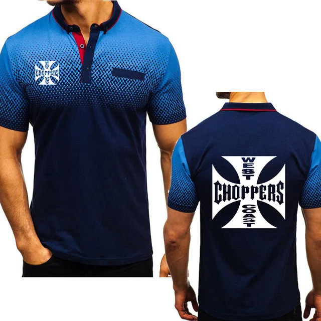 Мужская хлопковая рубашка-поло Повседневная рубашка с коротким рукавом и