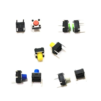 

1000Pcs 6*6*5.5mm Vertical Pins Micro Push Button Tactile Tact Electronic Switch Brown/Blue/Black/Red/Orange/Green/Yellow/White