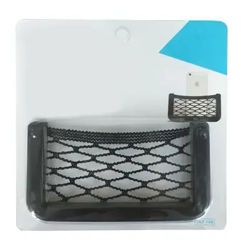 

Car Storage Bag Adhesive Type Multifunctional Universal Car Seat Side Back Net Mesh Storage Bag Phone Holder Pocket Holder
