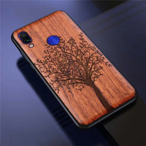 Color 4 Чехол для Redmi Note 7, чехол для Xiaomi Redmi Note 7, роскошный деревянный чехол для Note 7 Pro, чехол-бампер из ТПУ Для Xiaomi Note 7 Pro Note7 Funda - Цвет: Color 4