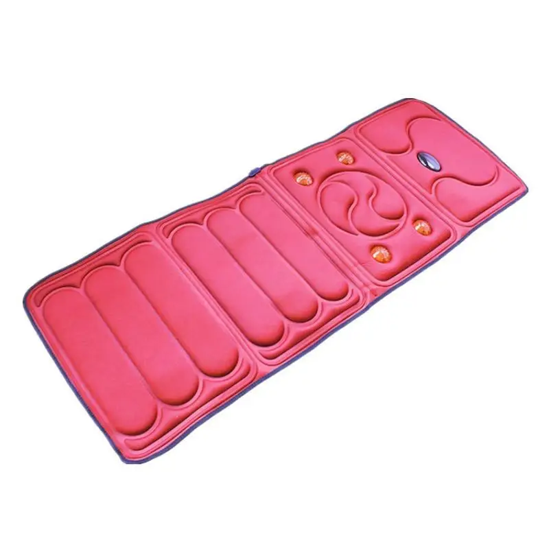 Portable Heating Back Massager Electric Far-Infrared Massage Mat Lumbar Neck Mattress Pain Relief H