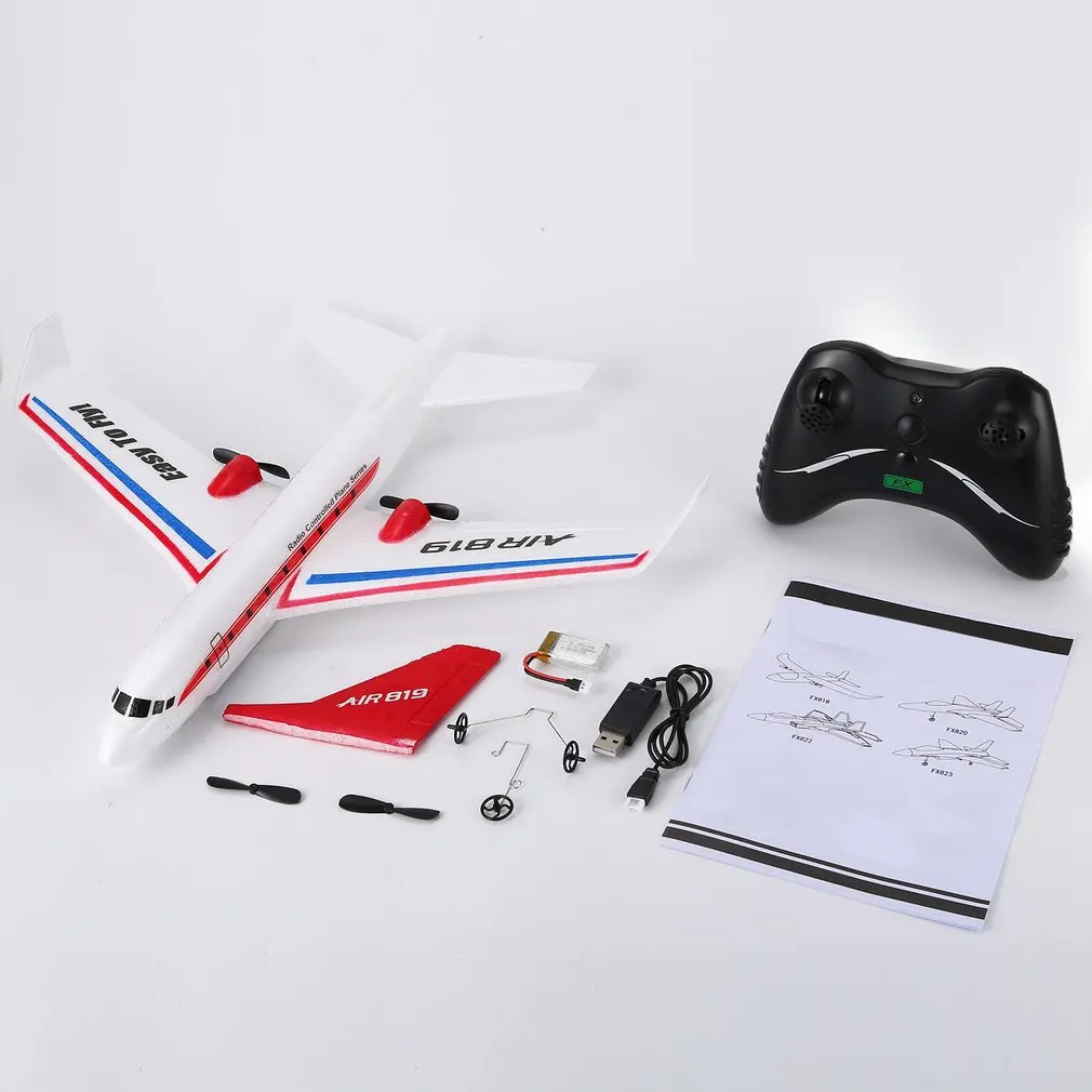 FX-819 2 4G 2CH RC Дрон 400 мм размах крыльев легкий EPP DIY Самолет Gl1der самолет авиалайнер