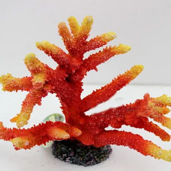 

RESIN RED ARTIFICIAL CORAL ORNAMENT FOR MARINE FISH TANK AQUARIUM DECORATION