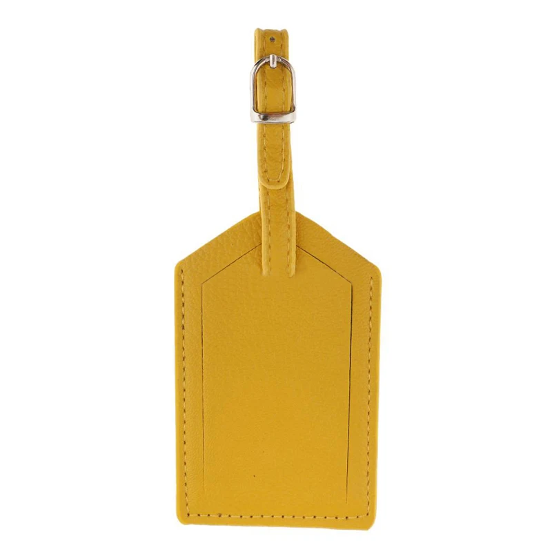 Yellow Багажная бирка, персонализированный Дорожный чемодан, имя, адрес, ID, багажная этикетка, адрес, держатель, переносные бирки для посадки, аксессуары для путешествий - Цвет: Yellow
