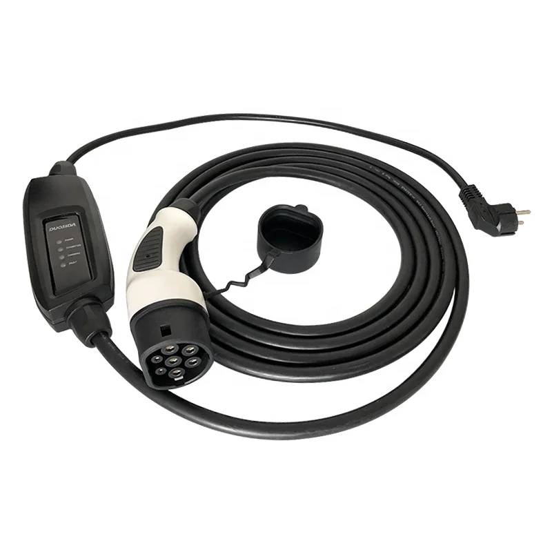 

16A Type 2 IEC62196-2 evse level 2 ev charging cable EV home charger with shucko plug