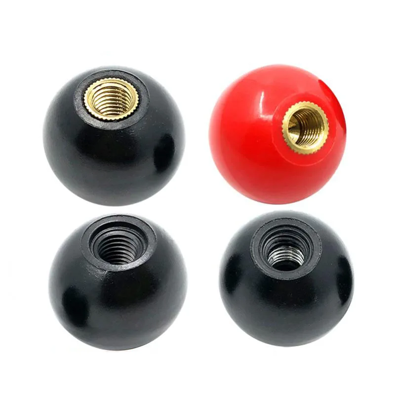 Mechanical Equipment Handles Red black copper core bakelite handle ball plastic mechanical operating rod ball head handle m6810