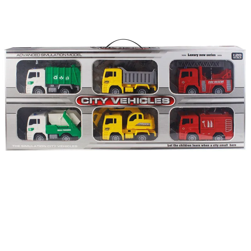 

Children'S Educational Toy Sanitation Firefighting Dig Inertia Engineering Vehicle Set City Series Model Stall Hot Selling