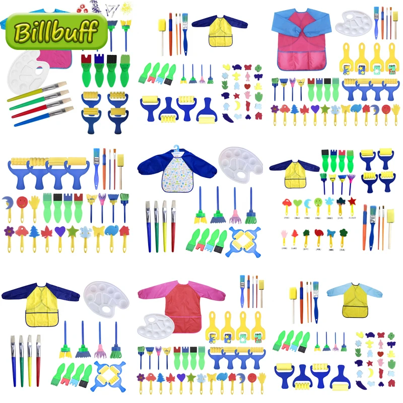 Moulds-Tools-Kit Children Painting Education Kids Foam-Sponge-Brush Graffito-Tools Learning-Drawing