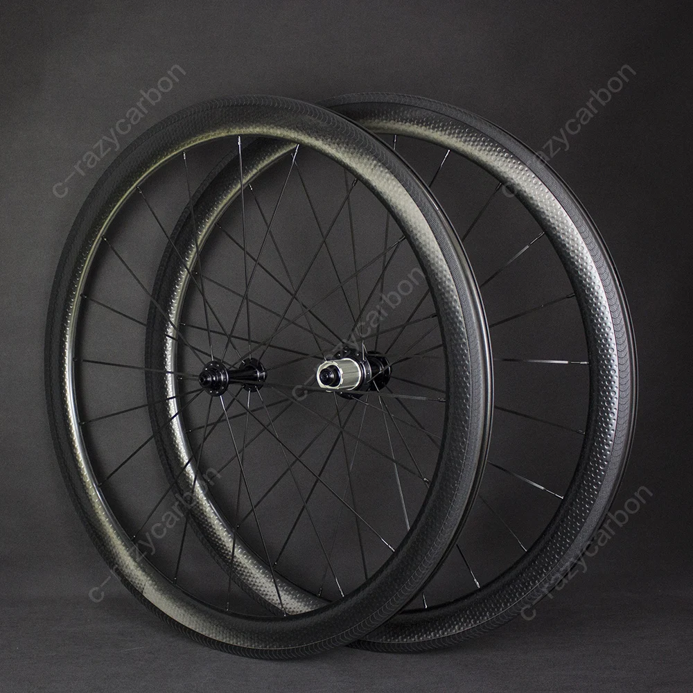 

Free Shipping!! Full Dimple Aerodynamic Road Bicycle Carbon Wheels R13 Upgraded Hubset 276grams Solid and Quality