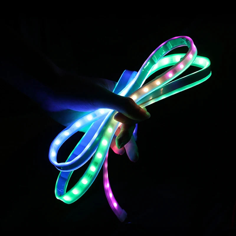 Niscarda CAR Colorful LED Flexible Streamer Flowing Welcome Door Light Strip Remote APP Control Scuff Sill Panel RGB Neon Lamp