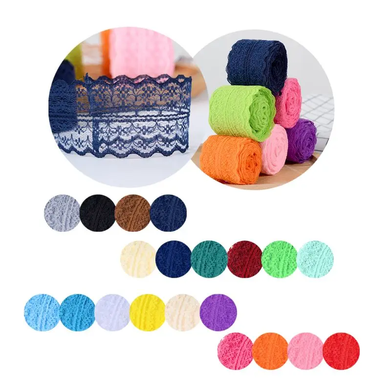 

10m/roll Flower Lace Trim Ribbon Sewing Wedding Garment Wrapping Paper Tape DIY Handicraft Decorations