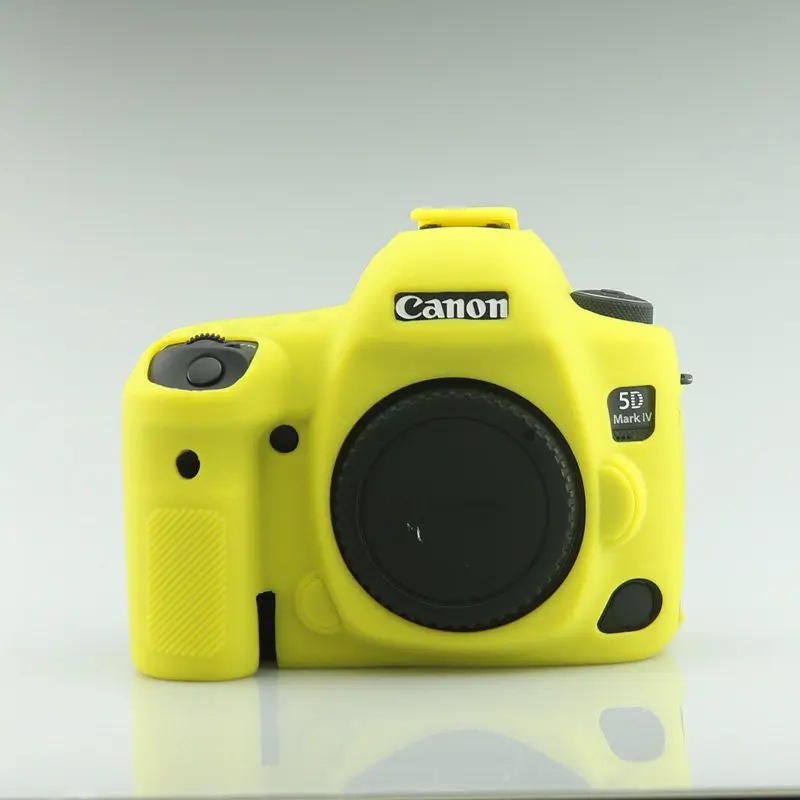 5D4 Yellow Силиконовые Камера чехол для цифровой однообъективной зеркальной камеры Canon EOS R 1300D T6 M50 5D II III IV 5D3 5D4 4000D T100 800D T7i 6D II 6D2 80D 200D 250D SL2 SL3 750D - Цвет: 5D4 Yellow