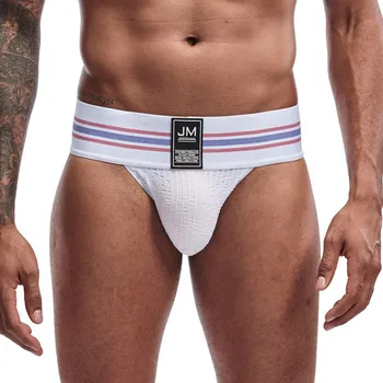 

Sexy Underwear Men Charm Underpants Absorbing Briefs Knitted Mesh Breathable Bulge Pouch Jockstrap Briefs Ropa Interior Hombre