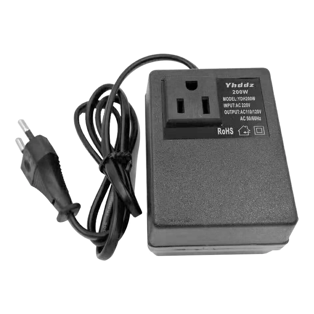 Voltage Converter 200W 220V To 110V Transformer Step Down Transformer Voltage Converter Travel Adapter EU/US/UK Plug Inverter voltage converter power transformer