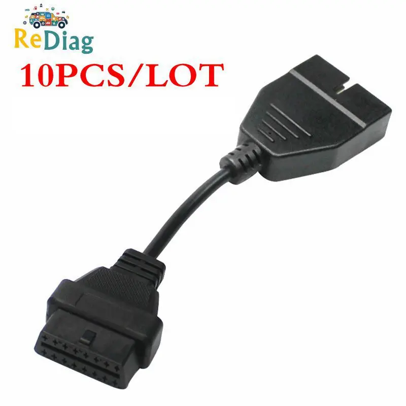 10 шт./лот 2020 Новые OBD OBD2 разъем для GM 12 Pin адаптер 16Pin Диагностический кабель 12Pin