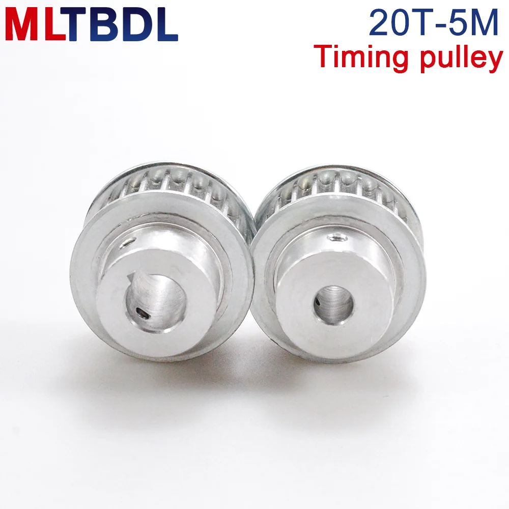 Fixed pulley Timing belt pulley Belt pulley Timing pulley 20 Teeth HTD 5M Synchronous Pulley Bore 5/6/6.35/8/10/12/14/15/18/19/20mm For Width15/20mm BF keyway HTD5M Timing Belts wheel