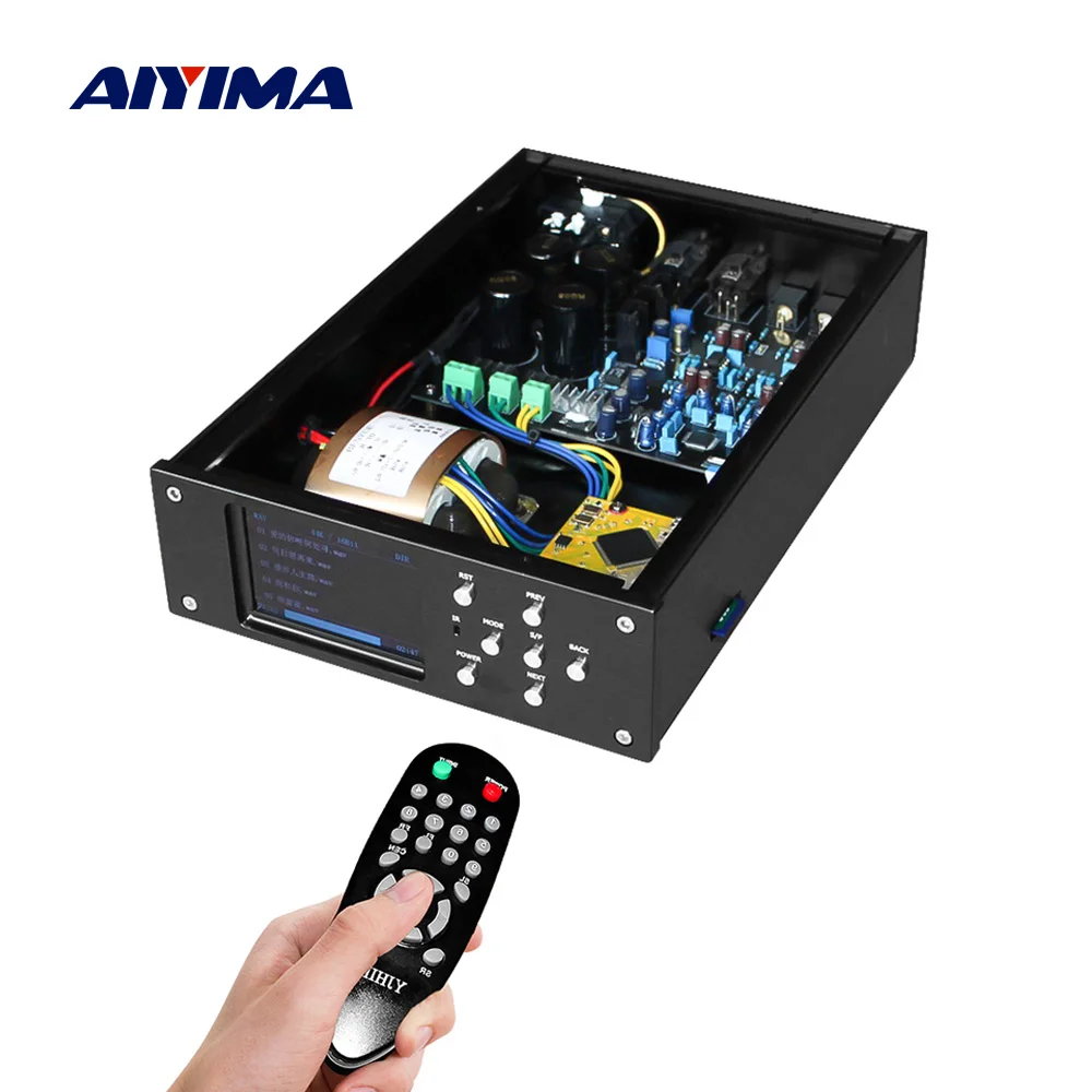 AIYIMA Hifi Lossless Digital Decoding AK4495SEQ MP3 Decoder Audio AC220V Support DSD Color LCD Screen DIY Sound Home Theater | Электроника