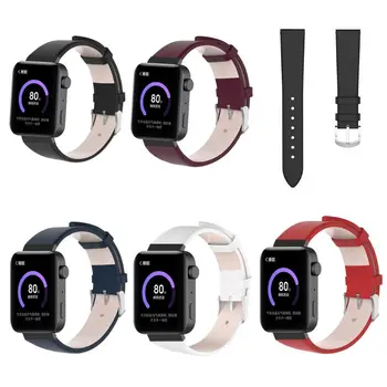 

Genuine Leather Watch Strap Metal Clasp Wristband for XIaomi MIUI for Watch