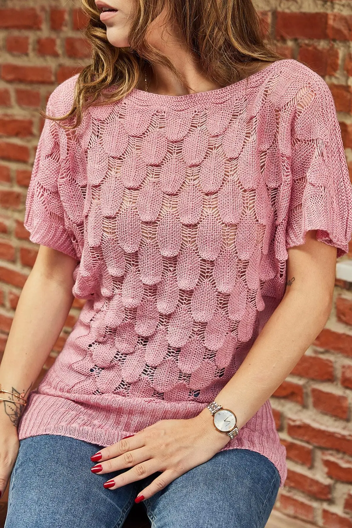 

Xhan Women 'S Short-Sleeve Sweater 9YXK3-41576-50
