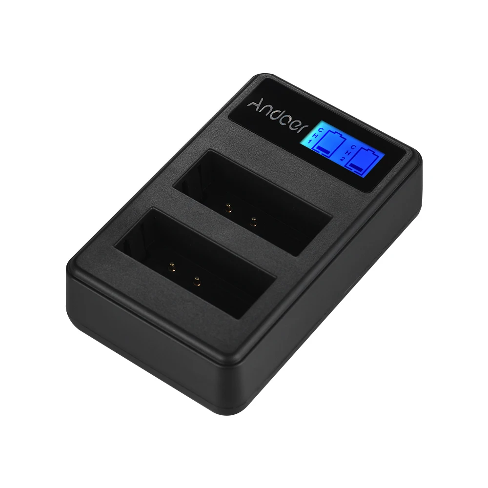 Andoer lcd 2-LPE17 компактный двухканальный ЖК-дисплей для камеры зарядное устройство USB вход ЖК-дисплей для Canon