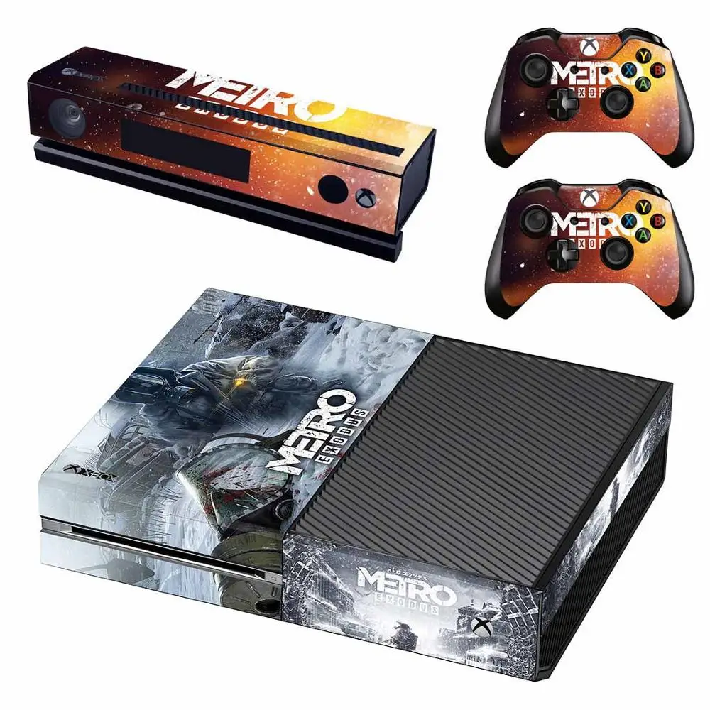 GSTM2580 Наклейка s Metro Exodus для xbox one, наклейки на кожу, стикеры Adesivo для xbox one, консоль Kinect, два контроллера - Цвет: GSTM2580