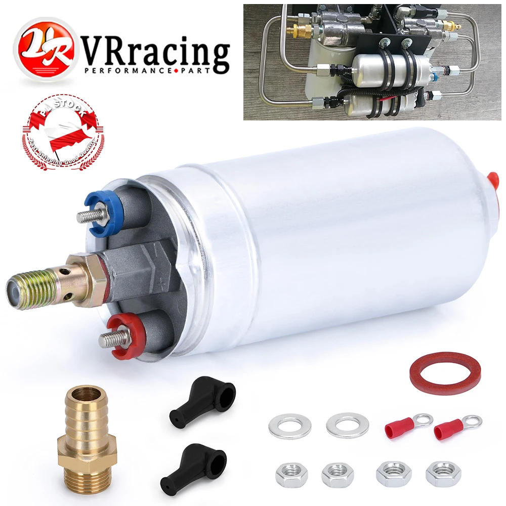 VR-TOP QUALITY External Fuel Pump 044 OEM:0580 254 044 Poulor 300lph come with PQY pack VR-FPB044 fuel pump